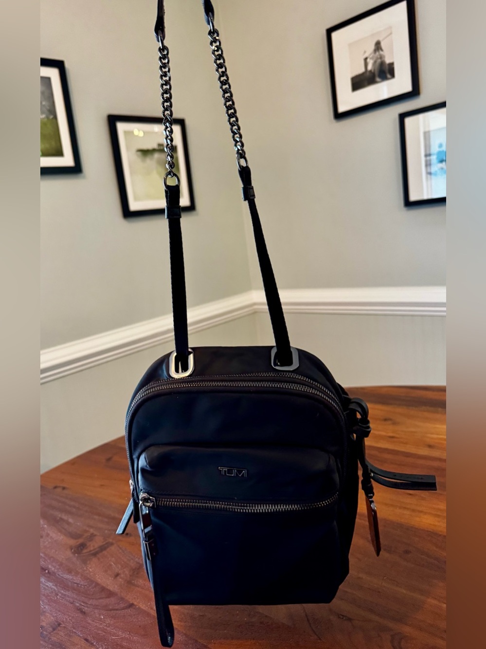 Tumi Voyageur Moore Backpack/Crossbody Bag Black w/ Gunmetal HW Never Used HTF
